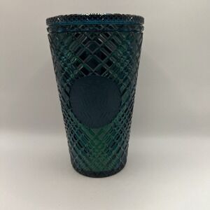 Starbucks‎ 2021 Grande Diamond Jeweled Emerald Green 16oz Tumbler Cold Cup